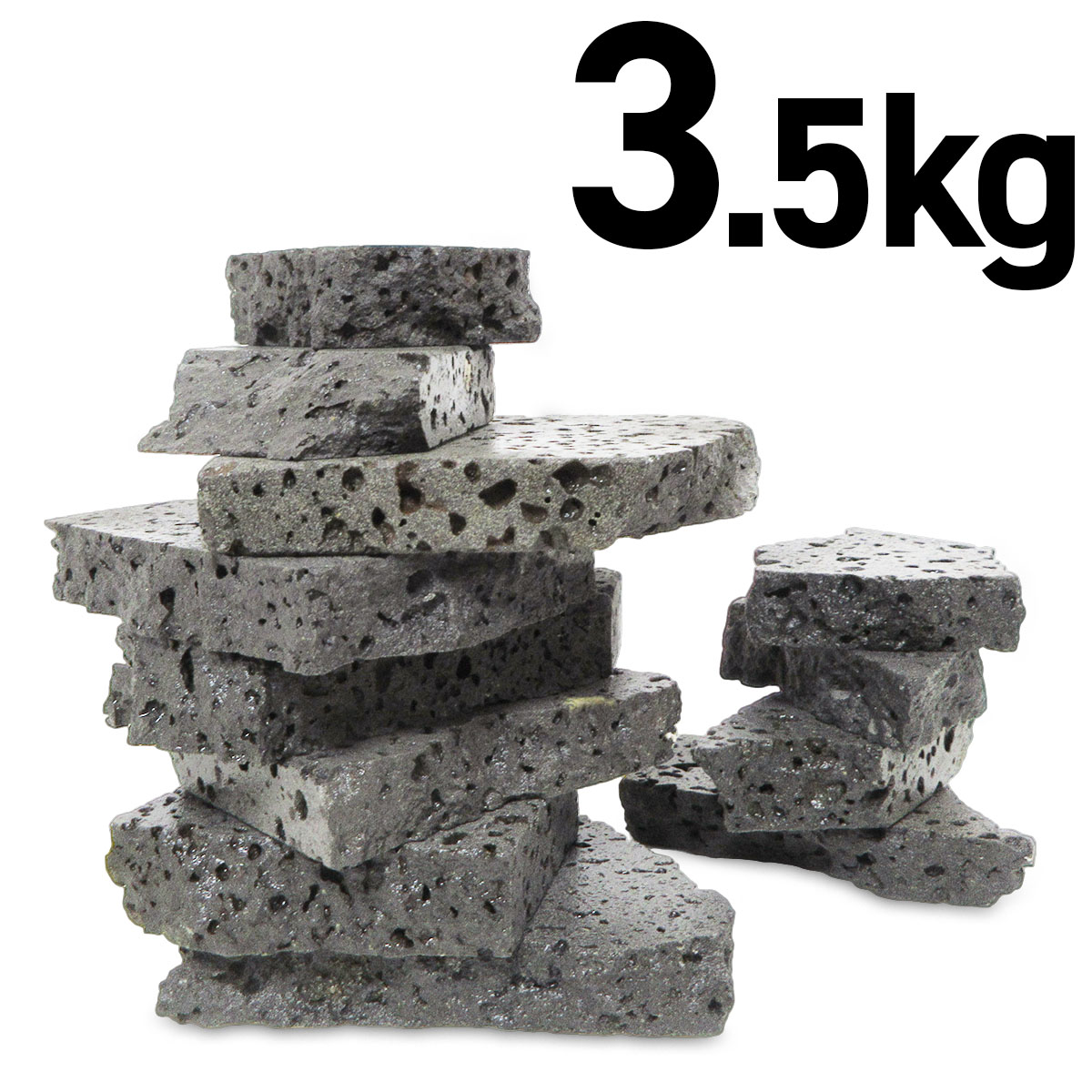 水槽用天然石 3.5kg 溶岩石プレート アクアリウム 石 レイアウト
