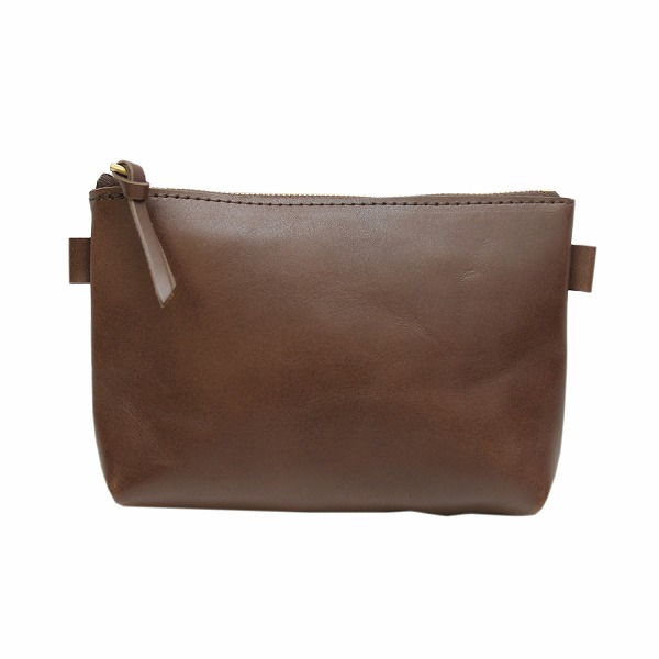 名入れ ヌメ革 ジッパー ポーチ 小 シンプル 刻印付き 小物入れ 化粧ポーチ インナーバッグ ミニショルダー 薄手 柔らかい ギフト |  | 04