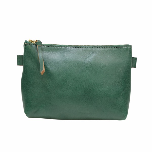 名入れ ヌメ革 ジッパー ポーチ 小 シンプル 刻印付き 小物入れ 化粧ポーチ インナーバッグ ミニショルダー 薄手 柔らかい ギフト |  | 02