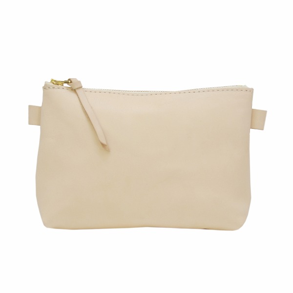 名入れ ヌメ革 ジッパー ポーチ 小 シンプル 刻印付き 小物入れ 化粧ポーチ インナーバッグ ミニショルダー 薄手 柔らかい ギフト |  | 06