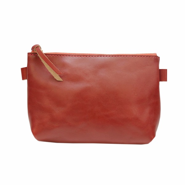 名入れ ヌメ革 ジッパー ポーチ 小 シンプル 刻印付き 小物入れ 化粧ポーチ インナーバッグ ミニショルダー 薄手 柔らかい ギフト |  | 03