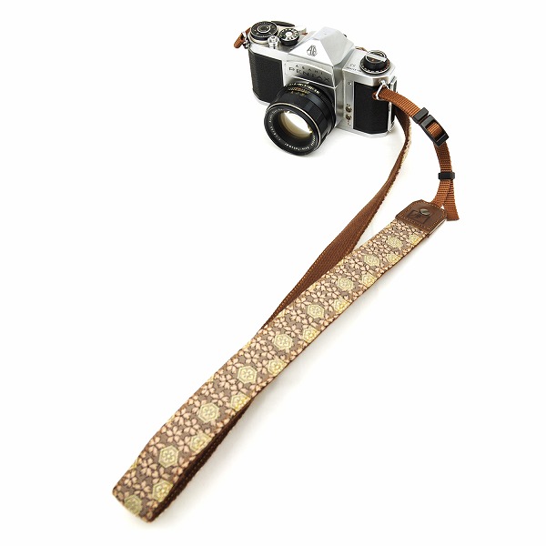 カメラストラップ 畳縁 調整付 全19柄 和柄 桜 梅 菊 亀 唐草 織物