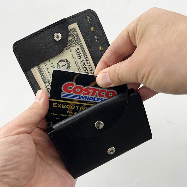 日本製 栃木レザー 財布 ウォレット USAスタッズ 2つ折り財布