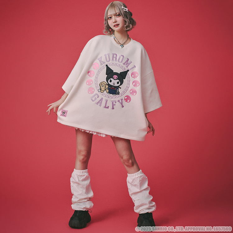 クロミ ガルフィー ポンチ素材 半袖Tシャツ みんな大好き ボンディング イヌ ロゴ GALFY ビッグサイズ 半袖 Tシャツ ストリート カジュアル 152055 GALFY（ガルフィー） クロミ × ビッグサイズ ポンチ素材 半袖Tシャツ