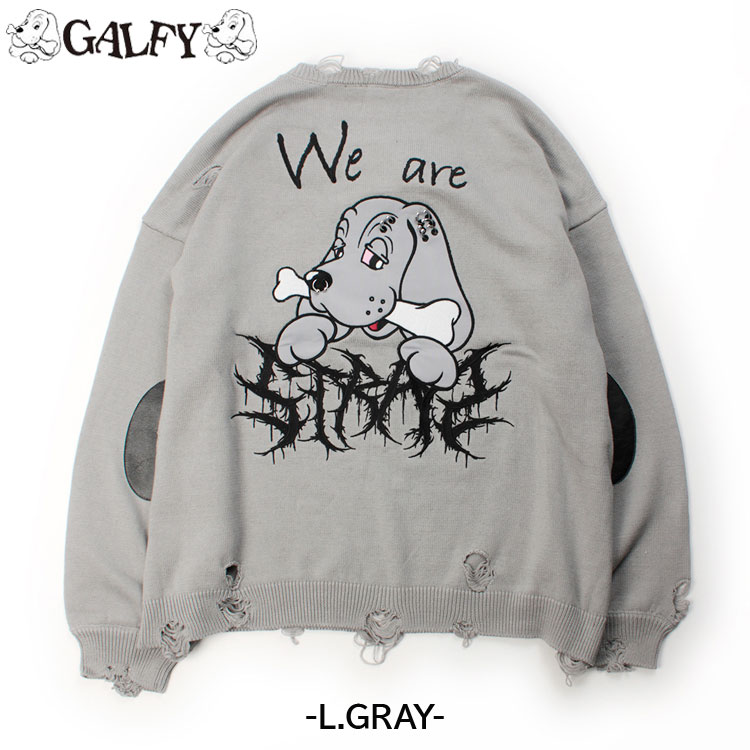 GALFY（ガルフィー） バチバチピアス ニット 特殊加工 オーバーサイズ