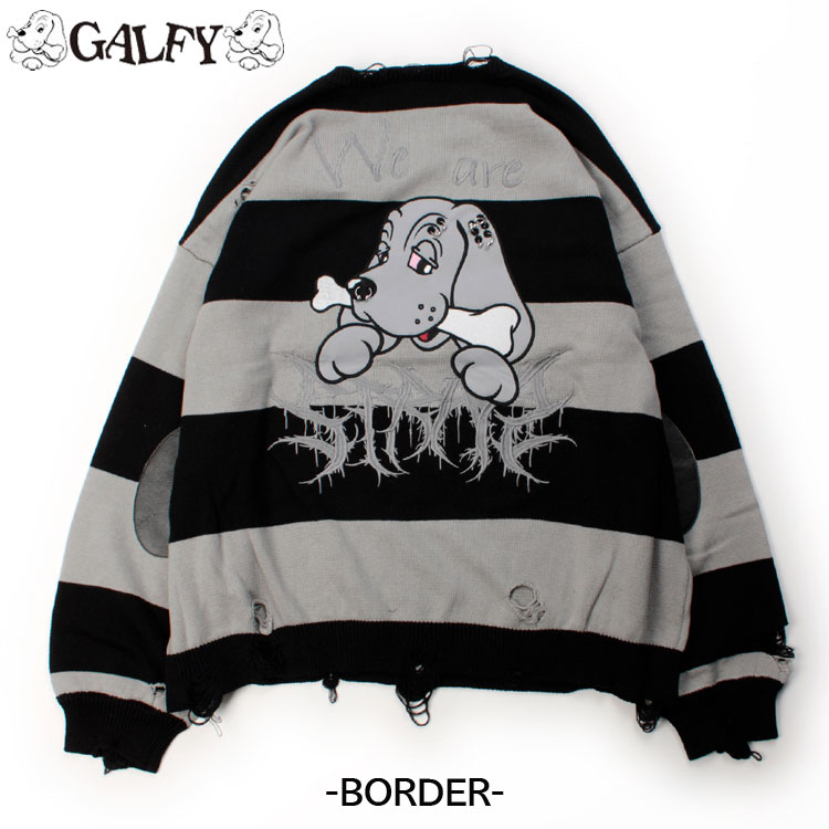 GALFY（ガルフィー） バチバチピアス ニット 特殊加工 オーバーサイズ