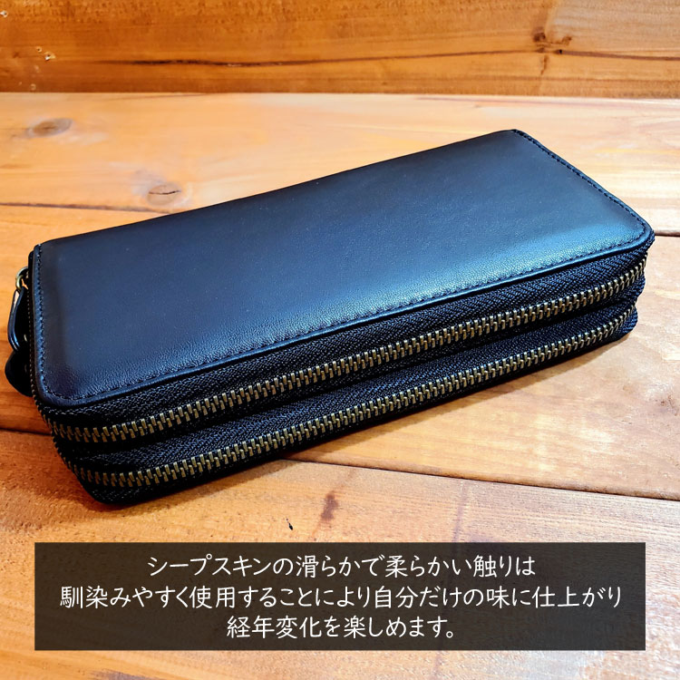 DOUBLES 財布 メンズ 長財布 本革 革 レザー パイソン ラウンド