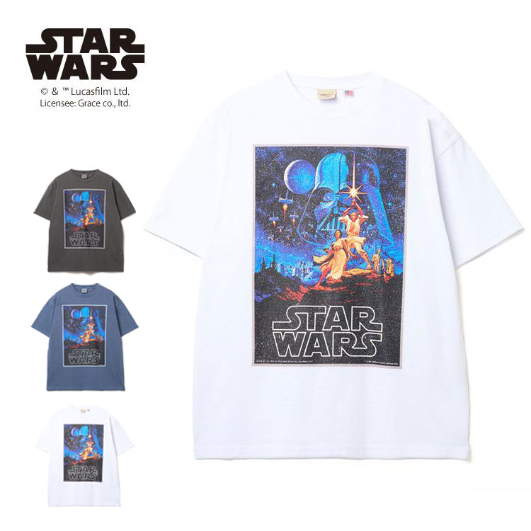 あちゃちゃむ　スターウォーズBigTシャツ Goodwear スター・ウォーズ エピソード4 新たなる希望 ピグメント