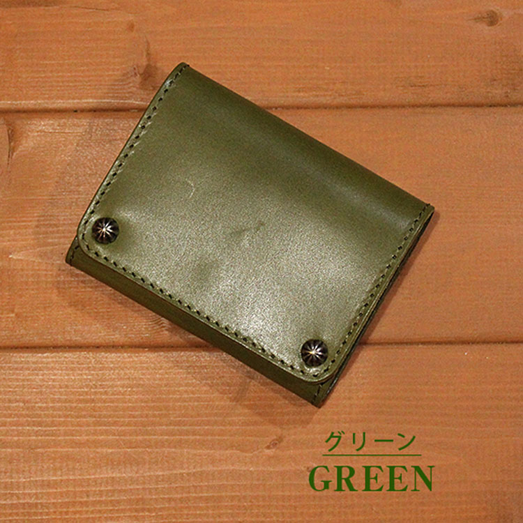 日本製 栃木レザー アンブレラスタッズ ダブル USAスタッズ 財布
