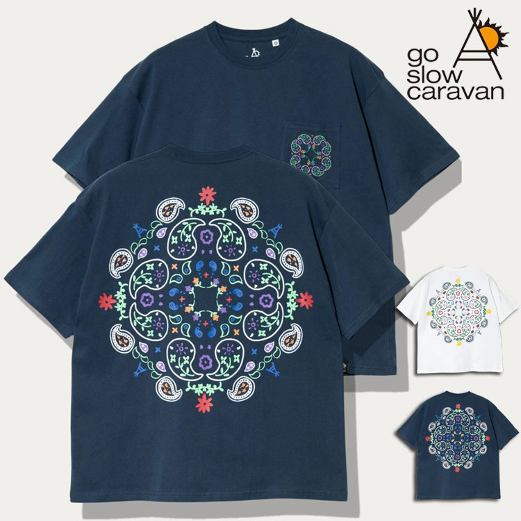 go slow caravan（ゴースローキャラバン） ペイズリー柄 刺繍ポケット