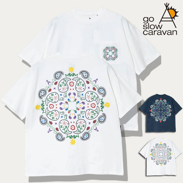 go slow caravan（ゴースローキャラバン） ペイズリー柄 刺繍ポケット