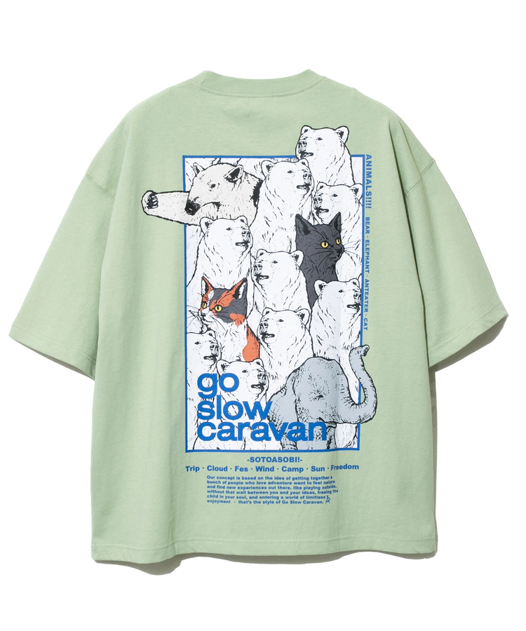 go slow caravan オールスターアニマルズ 半袖 Tシャツ ゴースロー