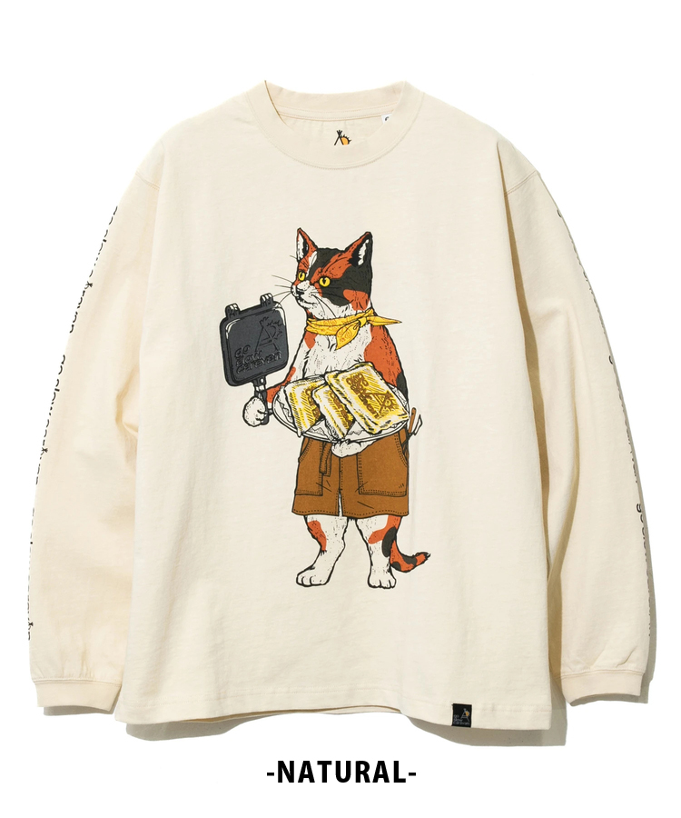 go slow caravan ホットサンド 猫 長袖 Tシャツ ゴースローキャラバン 