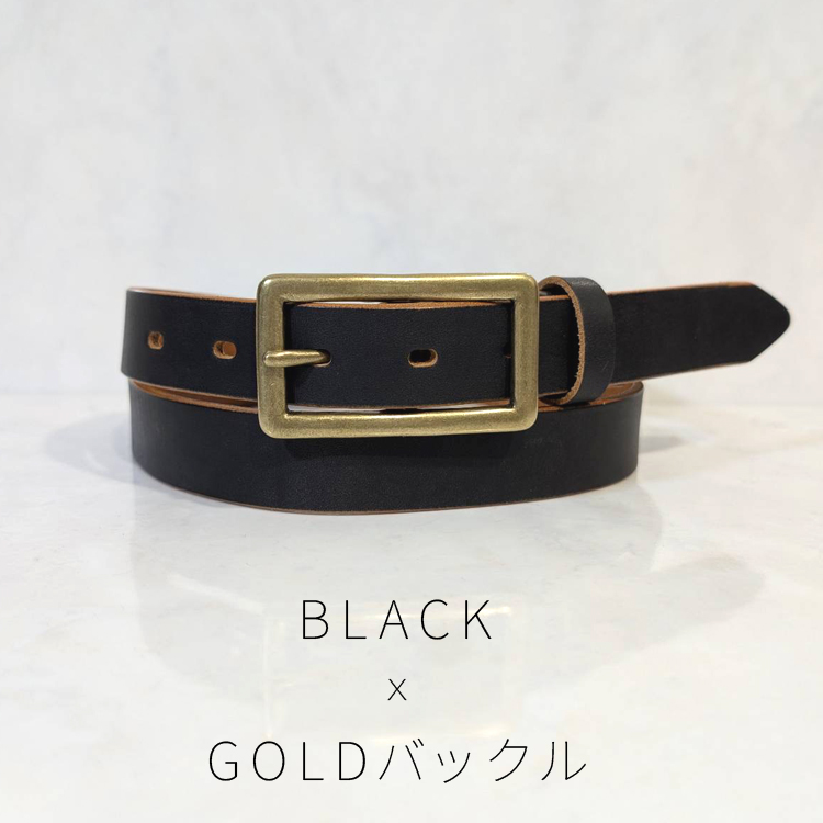 日本製 真鍮バックル 茶芯 レザー ベルト 本革 細ベルト ナローベルト