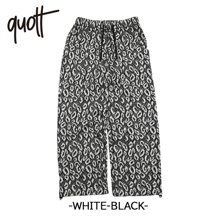 QUOLT レオパード柄 ニットパンツ 起毛状 ローゲージ 起毛ニット パンツ ドローコード ゆったり ユニセックス ボトムス 通学 旅行 デイリー 秋 冬 プレゼント_2