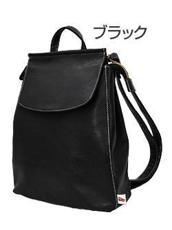 美品✨️IBIZA ミニリュックサック オールレザー フラップ BLACK 大人のオールレザースリムミニリュックBlack スーパープレミアム
