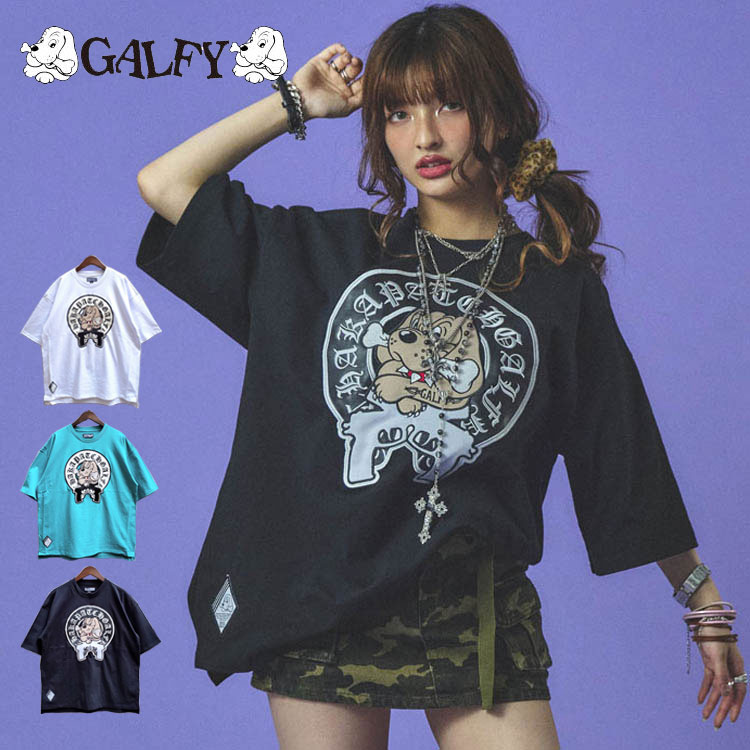 GALFY（ガルフィー） チャカパッチ Tシャツ2 半袖 Tシャツ オーバー