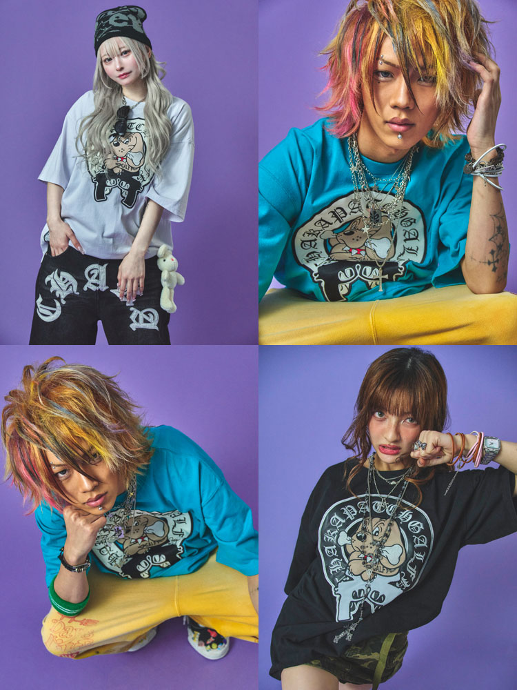GALFY（ガルフィー） チャカパッチ Tシャツ2 半袖 Tシャツ オーバー