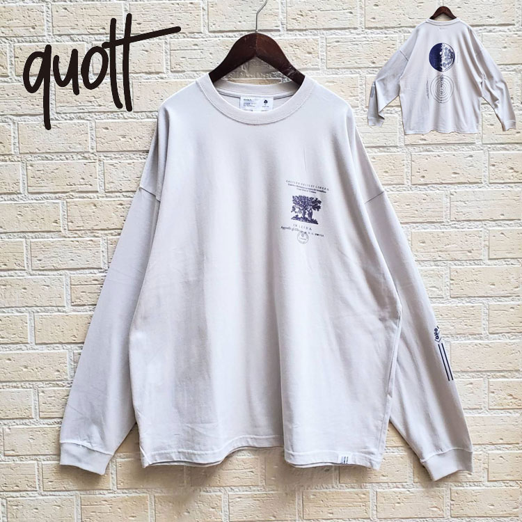 quolt  クオルト ワイド長袖 Tシャツ ロンT  901T-1555 quolt クオルト ワイド 長袖Tシャツ クルーネック プリントTee