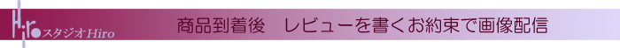 商品到着後　レビューを書くお約束で画像配信