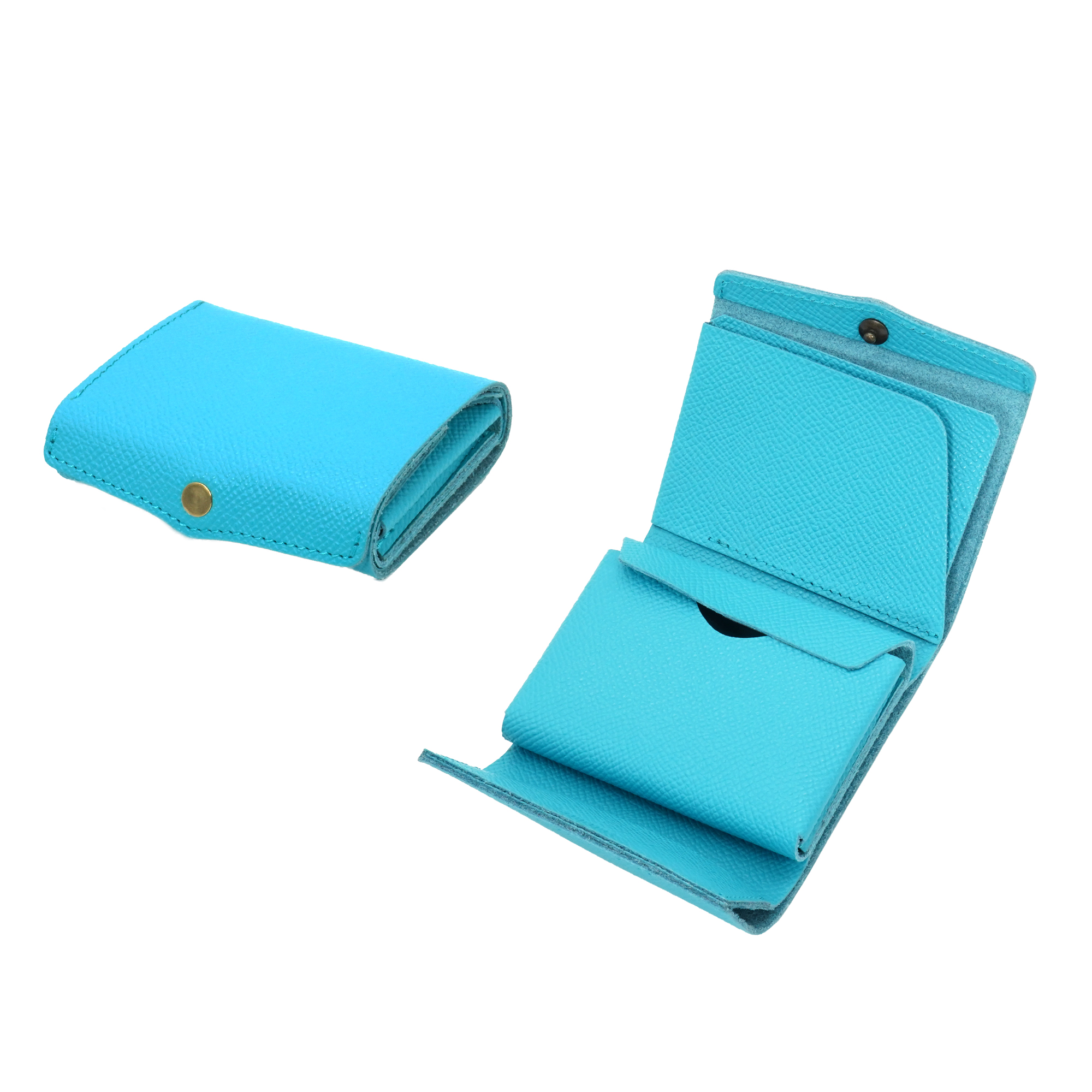 極小軽量三つ折り財布「timik airy」カードサイズ ロール収納 お札が折れない タッチ決済 本革 姫路レザー 日本製 カード8枚 小銭15枚 札12枚 メンズ レディース |  | 03