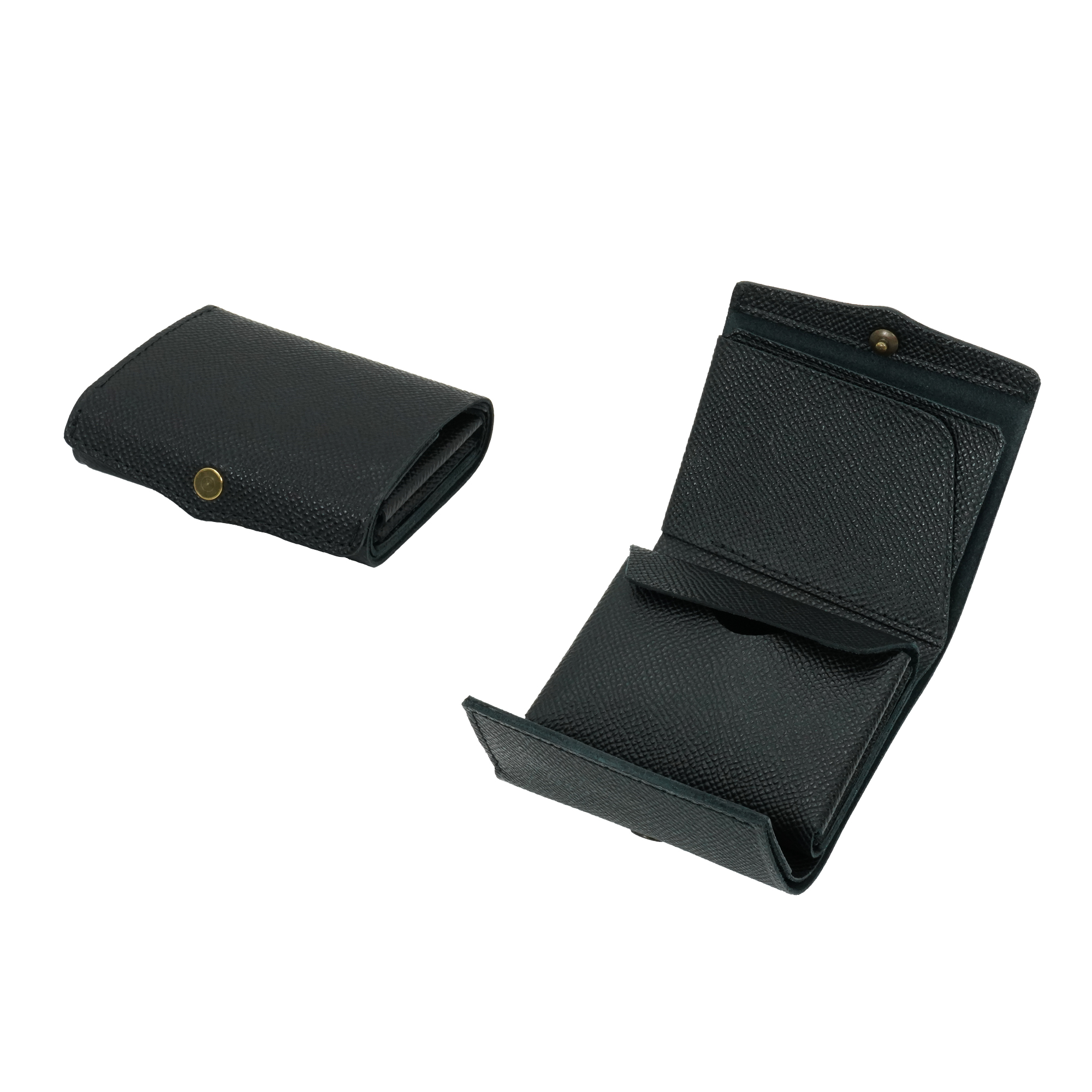 極小軽量三つ折り財布「timik airy」カードサイズ ロール収納 お札が折れない タッチ決済 本革 姫路レザー 日本製 カード8枚 小銭15枚 札12枚 メンズ レディース |  | 01