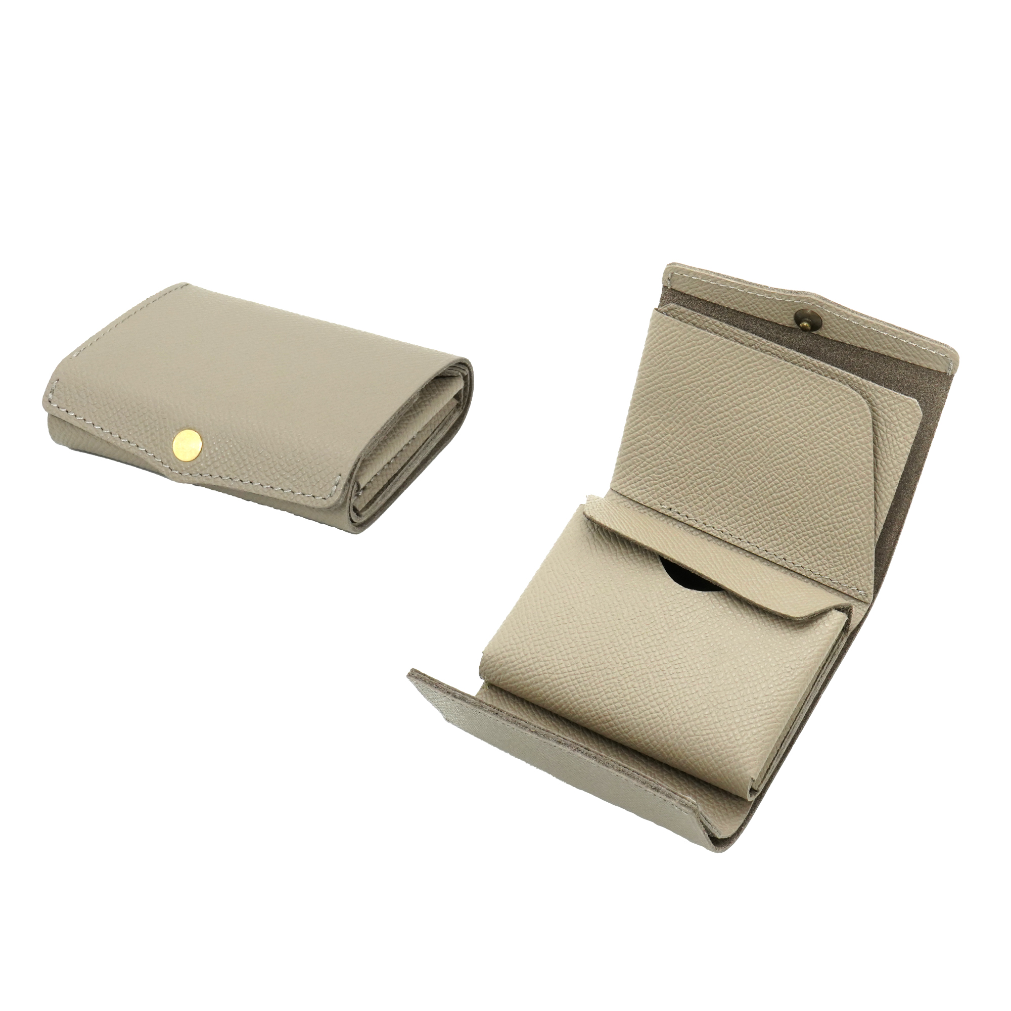 極小軽量三つ折り財布「timik airy」カードサイズ ロール収納 お札が折れない タッチ決済 本革 姫路レザー 日本製 カード8枚 小銭15枚 札12枚 メンズ レディース |  | 04