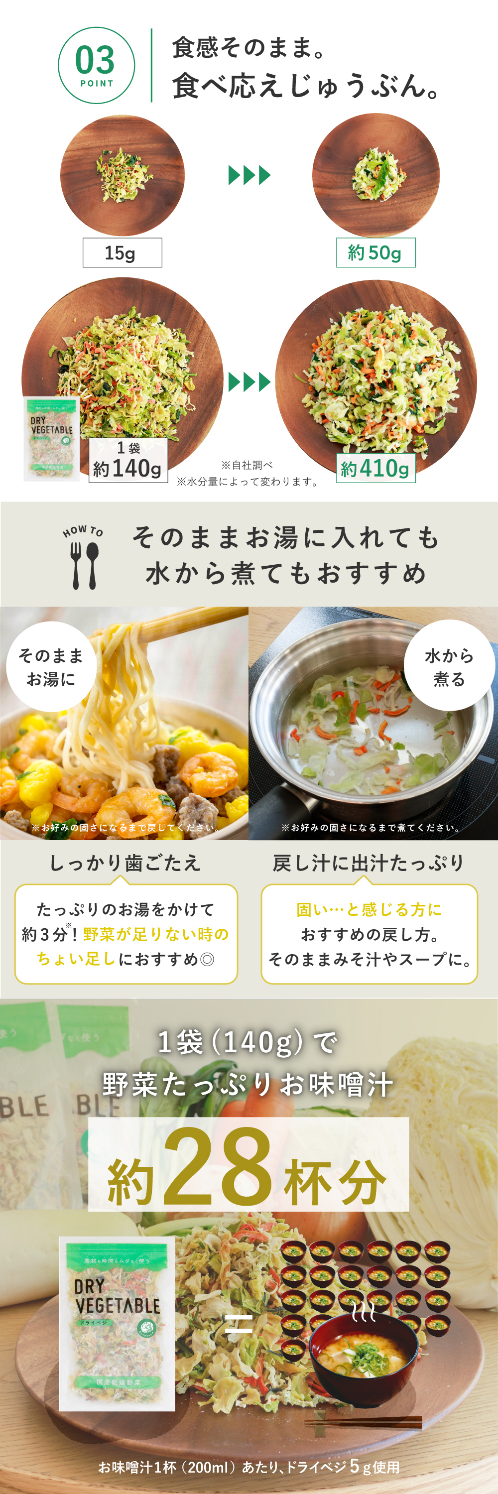 食感そのまま、食べ方