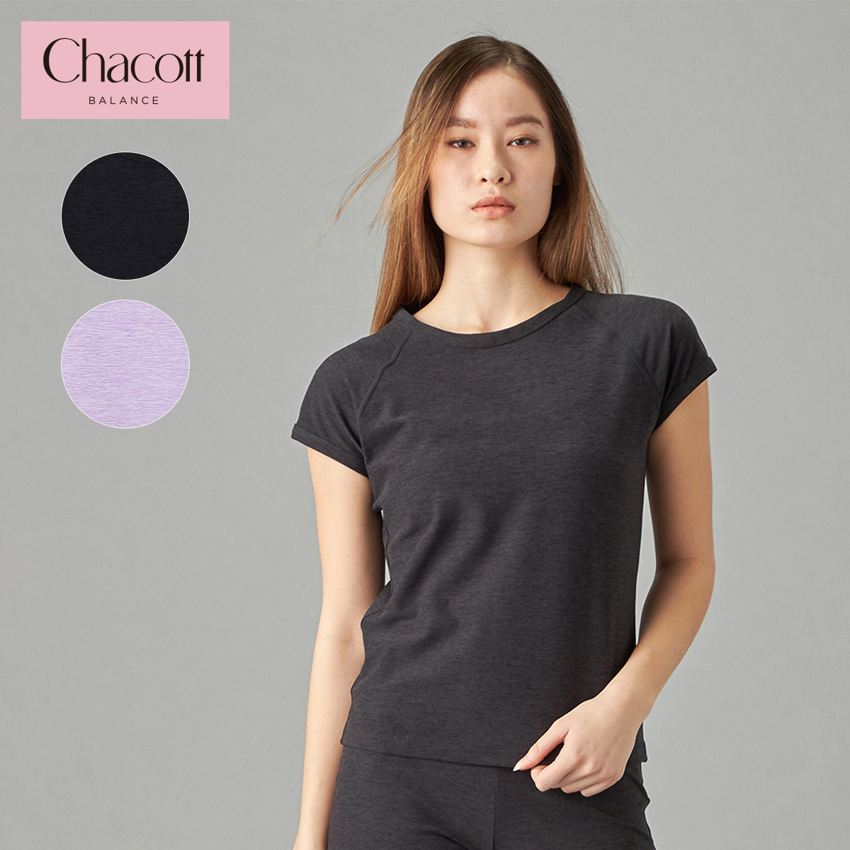 Chacott BALANCE チャコット ヨガウェア トップス PeachMoku Tシャツ