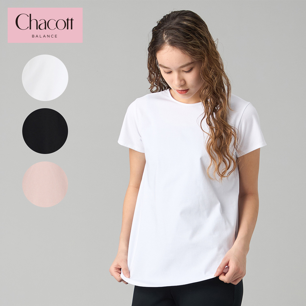 Chacott BALANCE チャコット ヨガウェア トップス Handsome Cotton