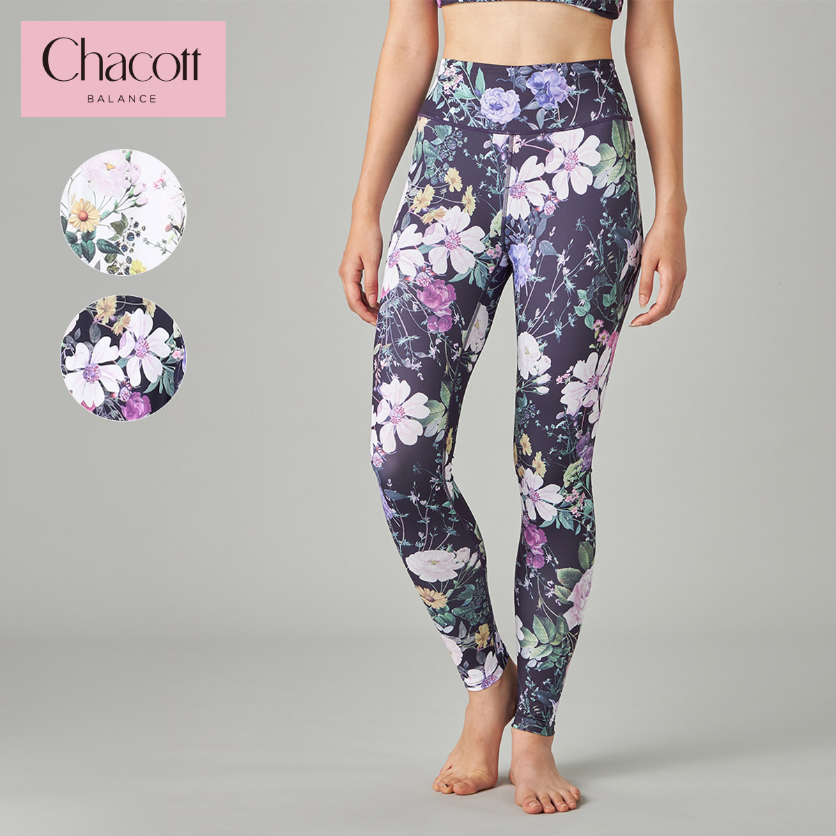Chacott BALANCE [チャコット・バランス] ローズガーデンプリントレギンス 256331-0602-62
