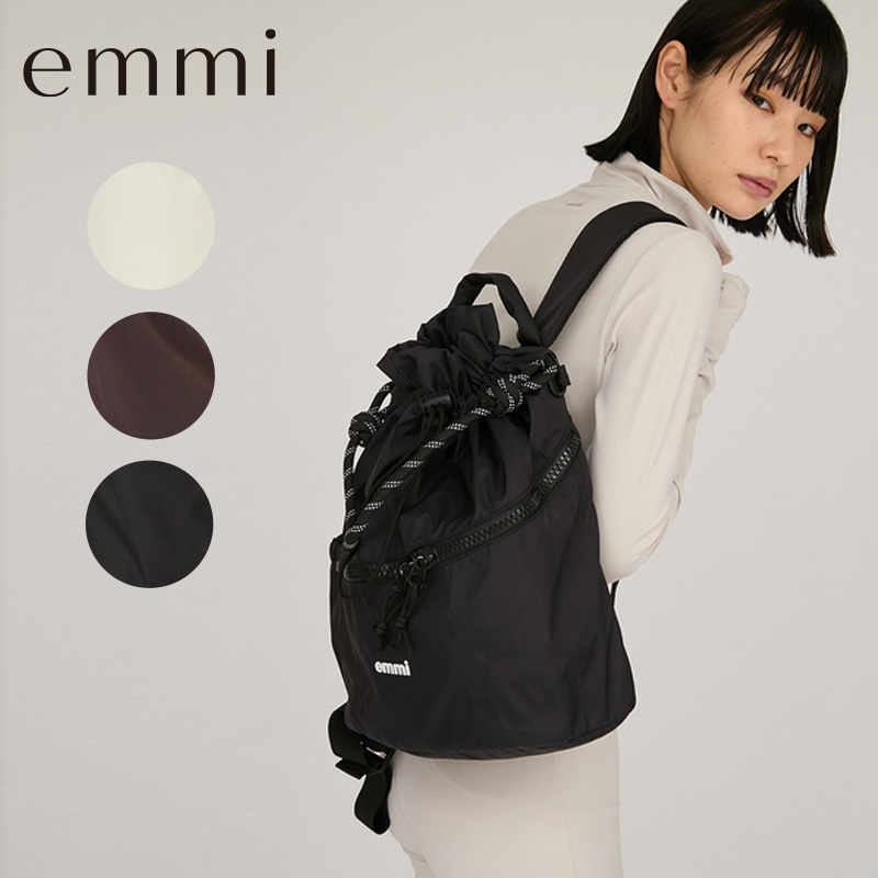 もっぴー☆様　美品！　emmi  撥水マルチパーパスバックパック　ブラック emmi×MEGALOS】撥水マルチパーパスバックパック（リュック
