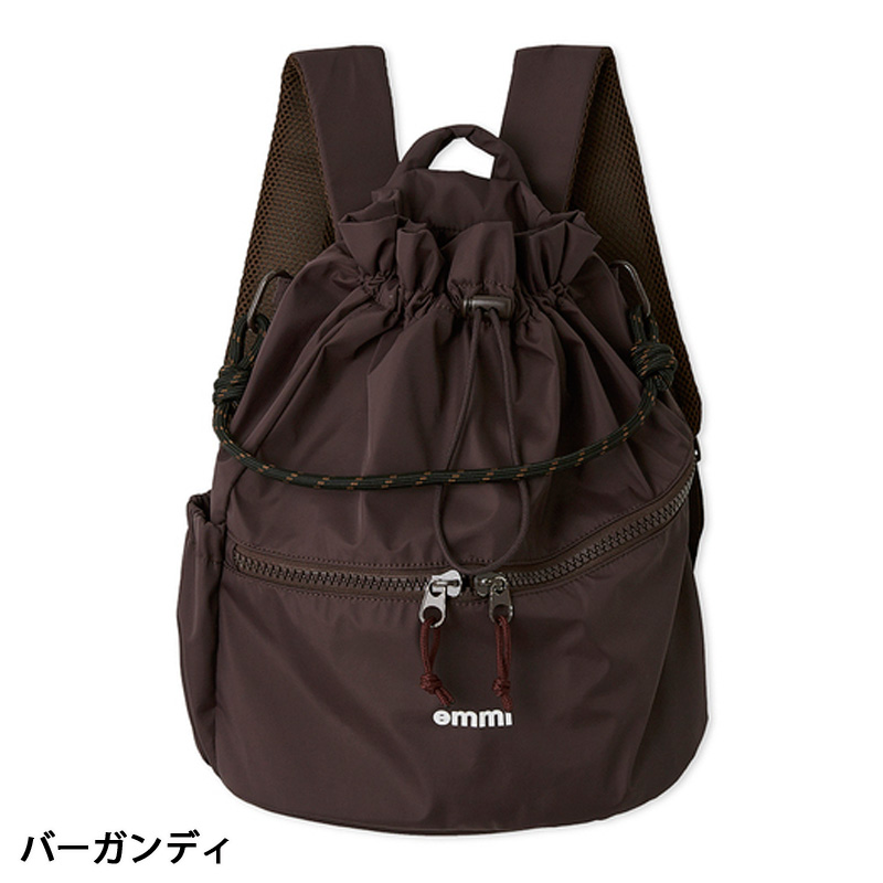 もっぴー☆様　美品！　emmi  撥水マルチパーパスバックパック　ブラック emmi×MEGALOS】撥水マルチパーパスバックパック（リュック
