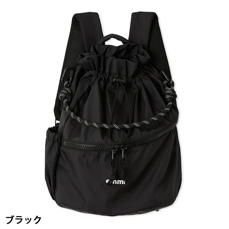 【新品未使用】emmi エミ　ブラック リュック・バックパック　ブラック　撥水 emmi エミ 撥水emmiロゴマルチバックパック 13WGB259305 2025AW