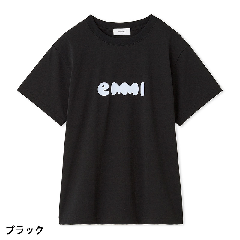 emmi yoga エミヨガ ヨガウェア トップス eco UVカットemmiロゴT emmi yoga エミヨガ ヨガウェア トップス eco UVカットemmiロゴT