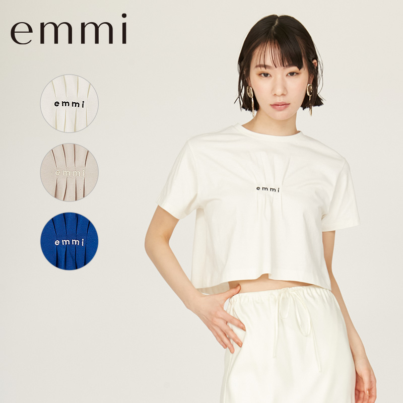 新品　emmi yoga エミヨガ　ヨガウェア　ネイビー×ホワイト S emmi yoga エミ ヨガ セール ヨガウェア トップス ecoドロー