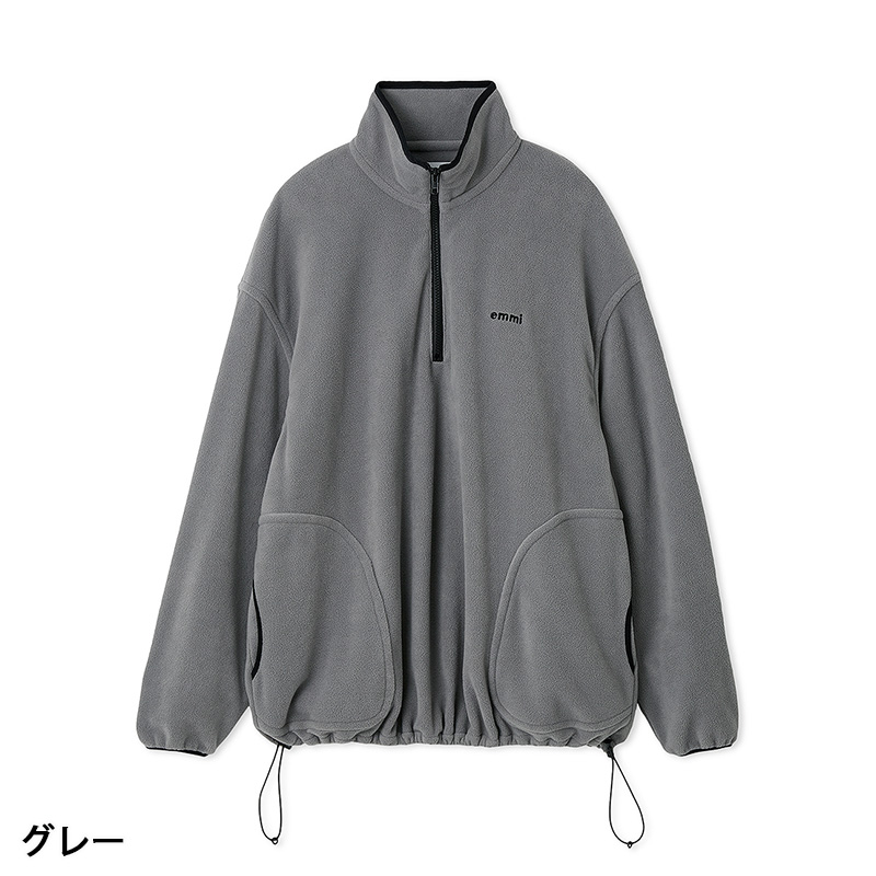 再値下げ‼️【大人気完売商品】emmi eco フリースハーフジッププルオーバー emmi エミ トップス ecoフリースハーフジッププルオーバー 13WCT255012
