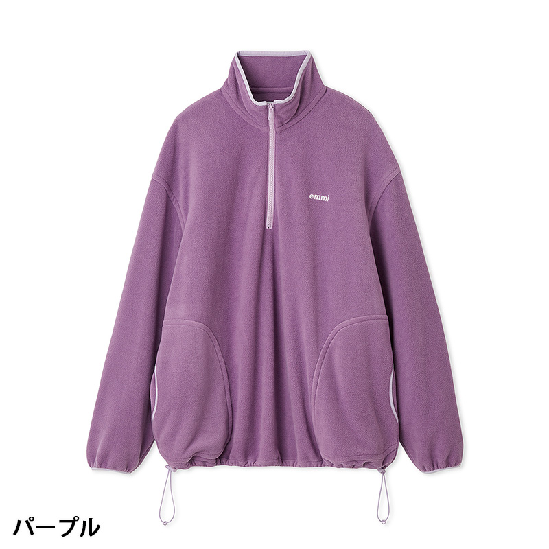 emmi エミ トップス ecoフリースハーフジッププルオーバー 13WCT255012