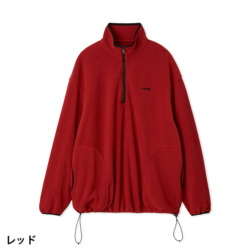 emmi エミ トップス ecoフリースハーフジッププルオーバー 13WCT255012