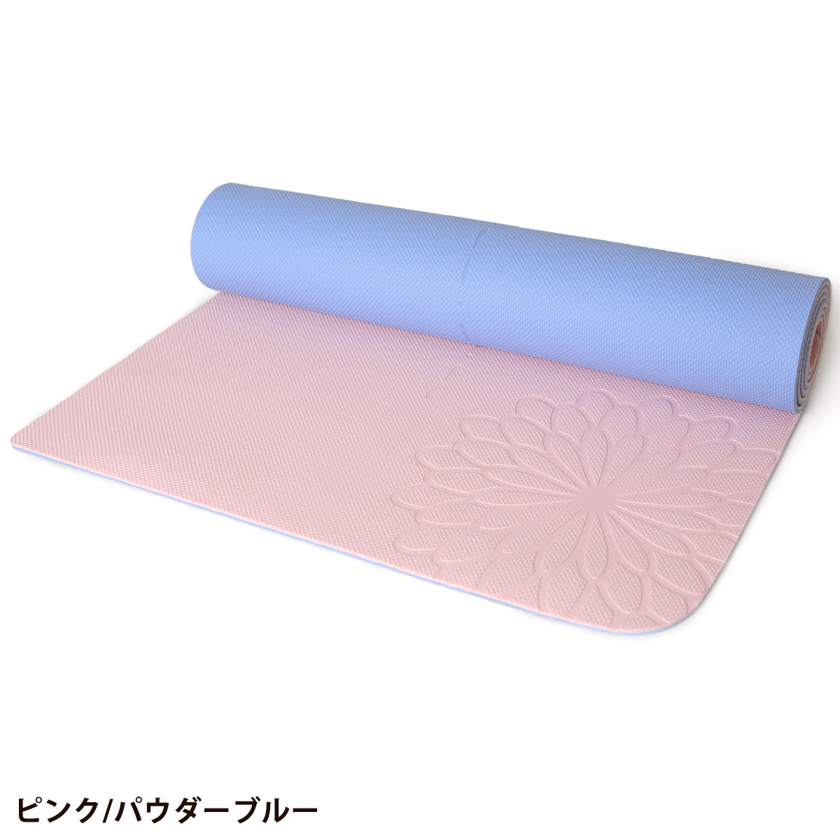 easyoga(イージーヨガ)エコ ダブルフェイスヨガマット　ブルー／ライム エコダブルフェイスヨガマット -Light PLUS-／マリンブルー＆ライム