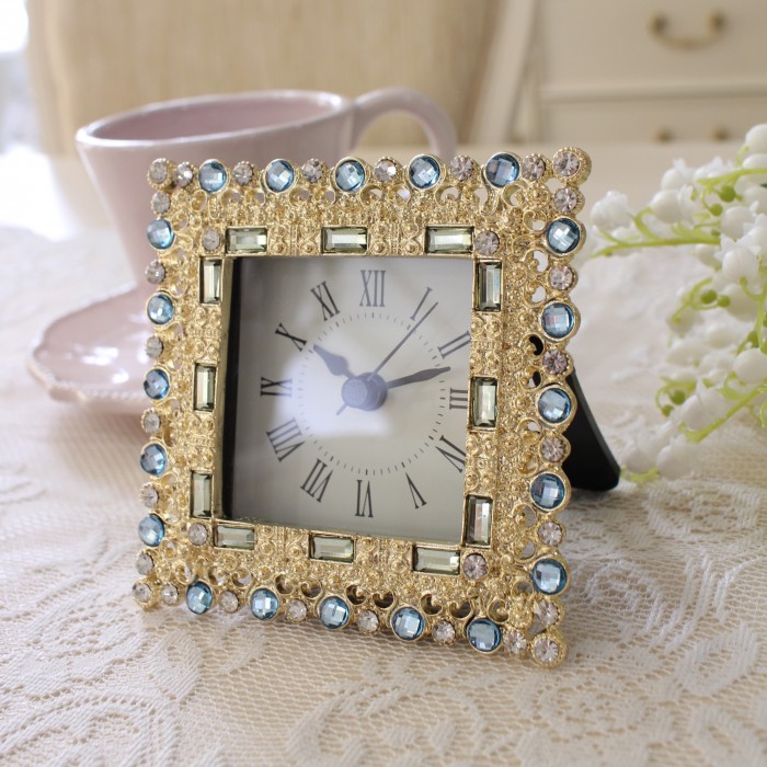 置き時計 エレガント 時計 ギフト テーブルクロック 置時計 クリスタル