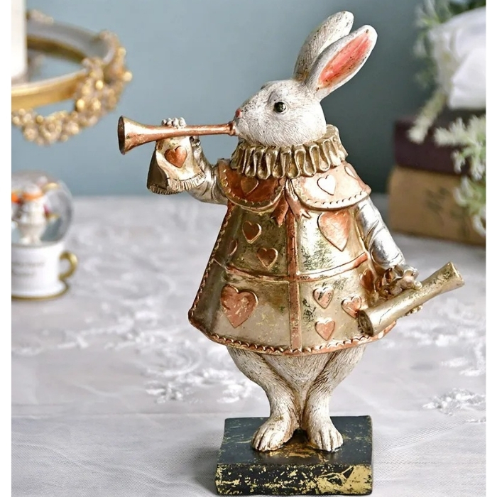 ワンダーランド ラビットオブジェ 不思議の国のアリス ラビット 置物