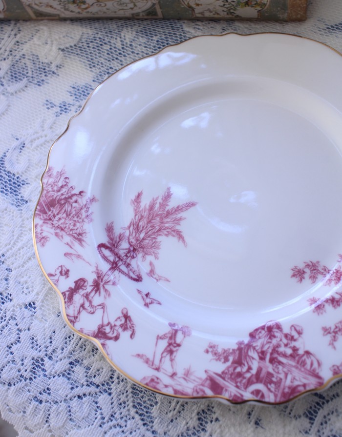 ケーキプレート トワルドジュイ ボルドー 洋食器 ケーキ皿 円形 皿