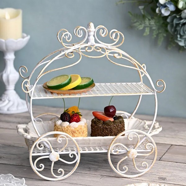 プレートホルダー ケーキスタンド 2段 アフタヌーンティースタンド 2