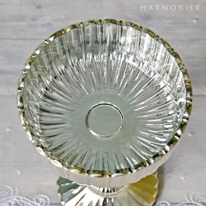 Northwood ホワイトオパルセント　花びら型 ガラスコンポート Northwood ホワイトオパルセント 花びら型 ガラスコンポート 美術品