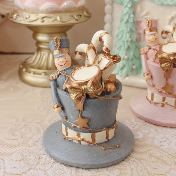 SALE30%OFF) クリスマス オブジェ ギフトハット 置物 ピンク ブルー