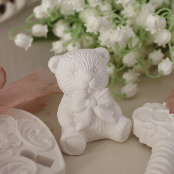 テディベア アロマオブジェ 石膏 アロマストーン 置物 可愛い