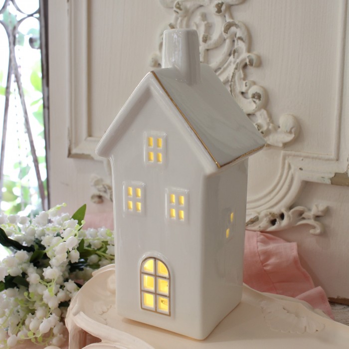 LEDランプ 家 陶器 ハウス LEDオブジェ マチルドエム フランス ハウス