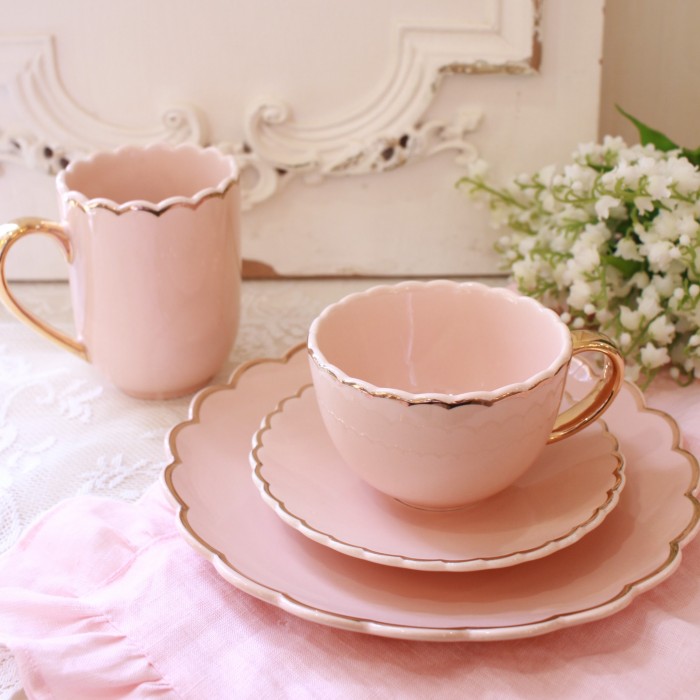 カップ＆ソーサー ピンク ティーカップ 磁器 可愛い マチルドエム
