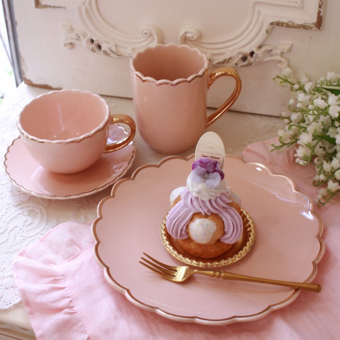 プレート ピンク デザートプレート ケーキ皿 ケーキプレート